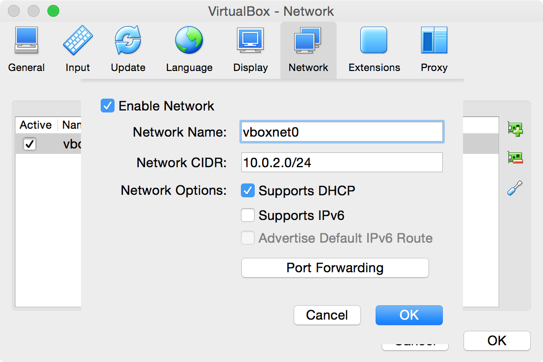 Network setting